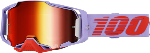 100% Armega Goggle Fausto Red Mirror Lens 50005-10049