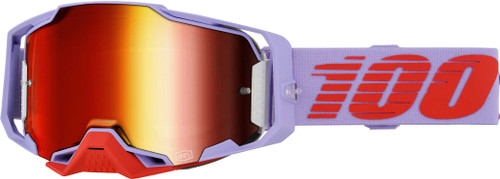 100% Armega Goggle Fausto Red Mirror Lens 50005-10049