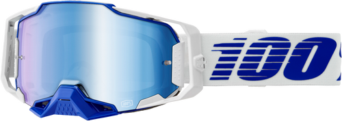 100% Armega Goggle Blue W/Blue Mirror Lens 50005-00031