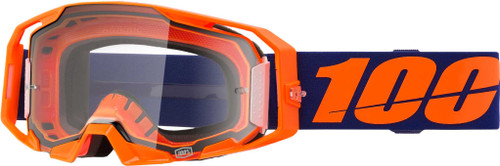 100% Armatic Goggle Neon Orange Clear Lens 50059-00003