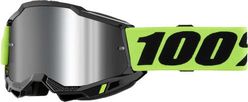 100% Accuri 2 Goggle Neon Yellow Mirror Silver Lens 50014-00040