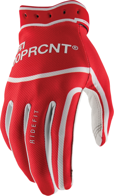 100% Ridefit Gloves Red Lg 10046-00013