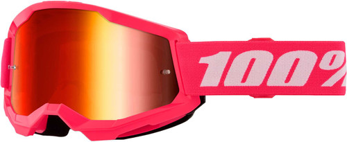 100% Strata 2 Junior Goggle Pink Mirror Red Lens 50032-00011