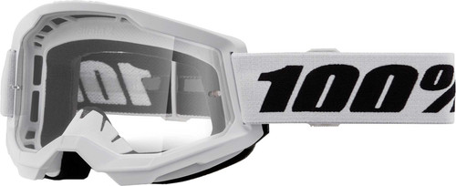 100% Strata 2 Goggle White Clear Lens 50027-00019