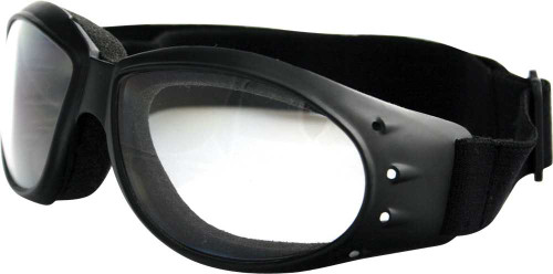 Bobster Cruiser Sunglasses Black W/Clear Lens BCA001C