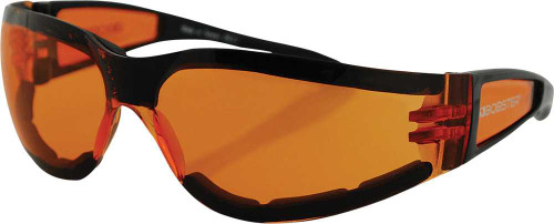 Bobster Shield Ii Sunglasses Black W/Amber Lens ESH202