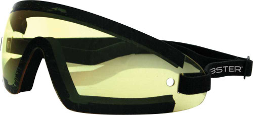 Bobster Wrap Around Sunglasses Black W/Yellow Lens BW201Y
