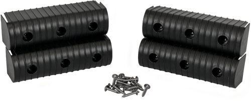 Caliber Bunk Wrap End Cap Kit 2X6 4/Pack W/ Hardware Black 23053-BK