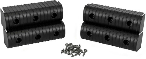 Caliber Bunk Wrap End Cap Kit 2X6 4/Pack W/ Hardware Black 23053-BK