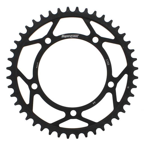 Supersprox Rear Sprocket Steel 44T-520 Blk Hay/Suz/Tri RFE-1793-44-BLK