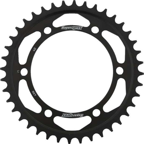 Supersprox Rear Sprocket Steel 40T-530 Blk Kaw/Suz RFE-499-40-BLK