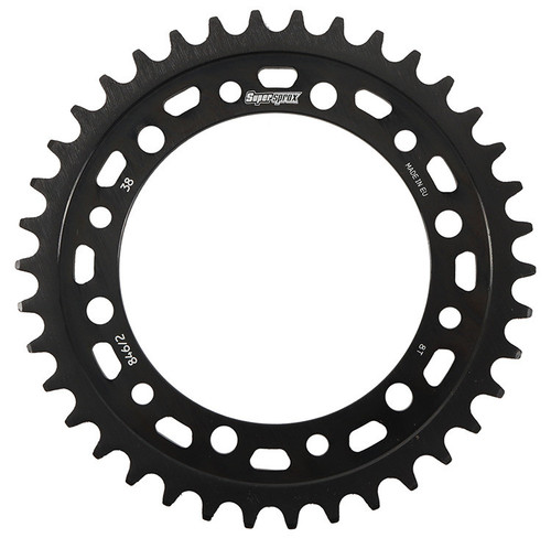 Supersprox Rear Edge Sprocket Steel 38T-520 Blk Hon RFA-8462-38-BLK