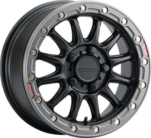 Raceline Wheels Wheel - Alpha - Front/Rear - Black/with Gun Metal Ring - 17x7 - 4/137 - +25 mm A14BG-77037+25