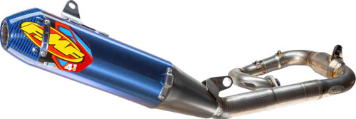 FMF Factory 4.1 RCT Exhaust System - Titanium/Anodized - Blue with Carbon End Cap - YZ250F/X 044487