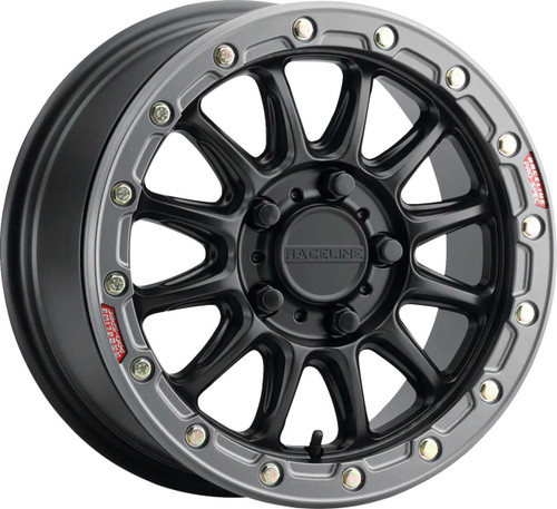 Raceline Wheels Wheel - Alpha - Front/Rear - Black/with Gun Metal Ring - 15x7 - 4/137 - +10 mm A14BG-57037+10