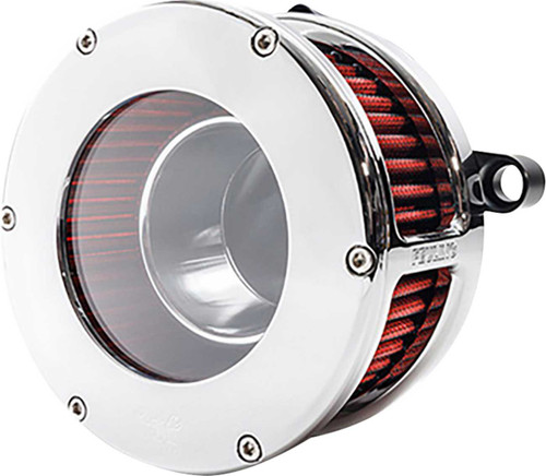 Feuling Parts BA Air Cleaner Kit - Chrome/Clear with Red Filter - M8 5478