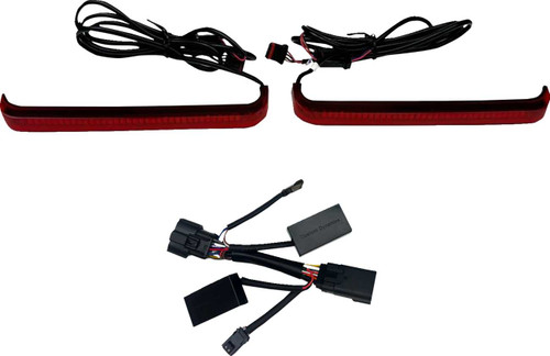 CUSTOM DYNAMICS Saddlebag Lights - Low Profile - Red LEDs - Red Lens CD-LP-2026-R