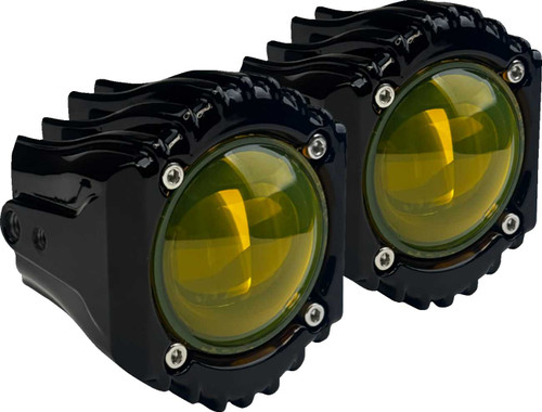CUSTOM DYNAMICS Fog Lights Shark Demon® - High Performance LED - Yellow SD-FOG-7Y