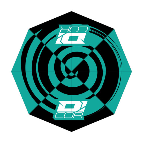 D'Cor Visuals D'Cor Umbrella Teal/Black 81-107-1