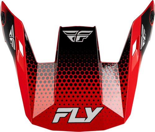 Fly Racing Rayce Sonar Helmet Visor Red/Black/White Ys-Yl 73-3651VY