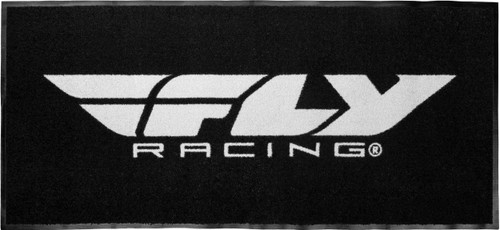 Fly Racing Floor Rug Black/White 73"X33" FLY RUG