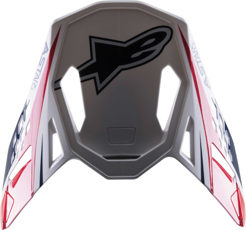 Alpinestars S-M10 Carbon Meta2 Visor White/Red/Blue Glossy 8981122-2378-OS