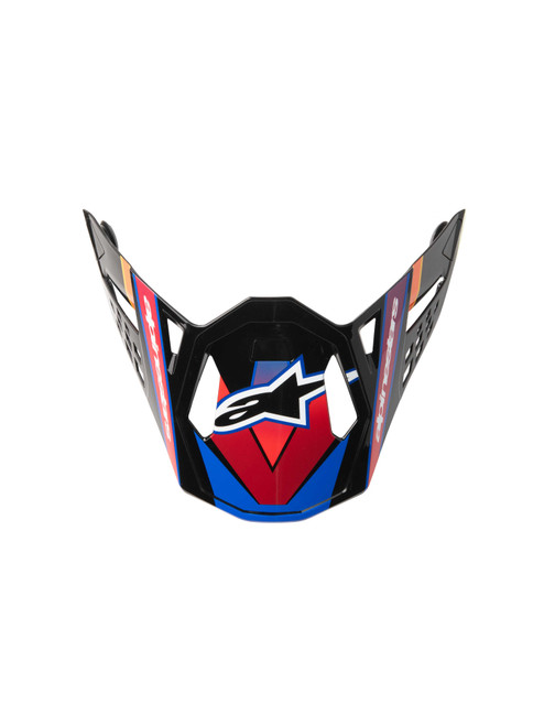 Alpinestars Visor S-M10 22.06 - Era Blu/Red/Ylw Fluo Glossy 8981123-7356-TU