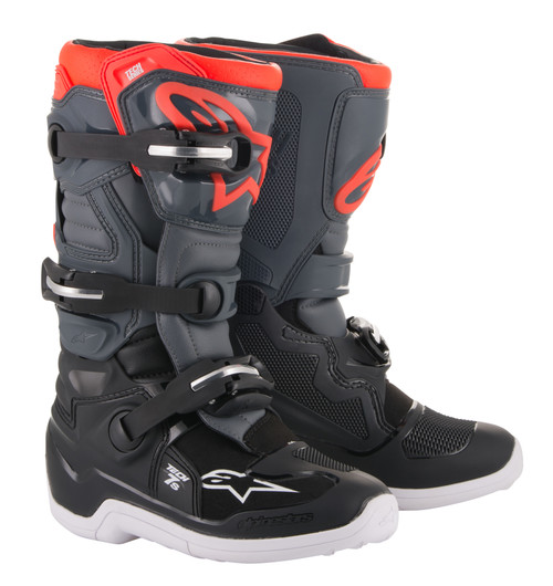 Alpinestars Youth Tech 7S Boots Grey/Red Sz 03 2015017-1133-3
