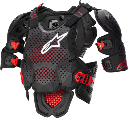 Alpinestars A-10 V2 Full Chest Protector Anthracite/Black/Red Xs/Sm 6700523-1431-XSS