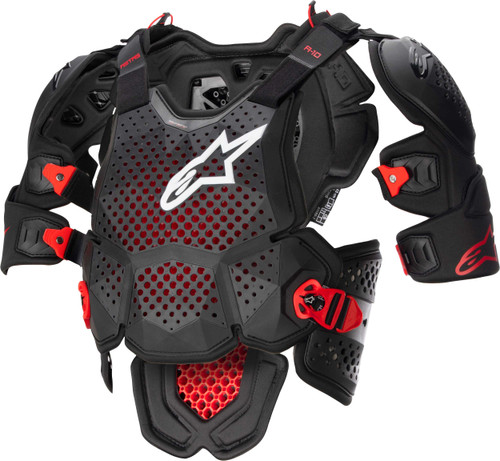 Alpinestars A-10 V2 Full Chest Protector Anthracite/Black/Red Md/Lg 6700523-1431-M/L