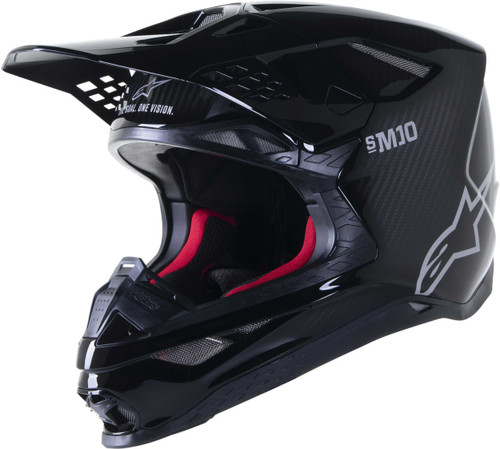 Alpinestars Supertech S-M10 Solid Helmet Black Glossy/Carbon 2X 8300323-1188-XXL