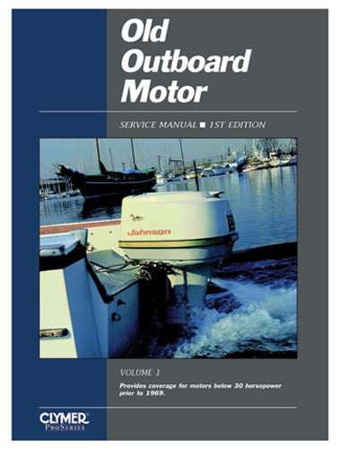 Clymer Manual Old Outboard Motor Service V 1 1969 COOS1