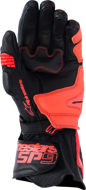 ALPINESTARS SP-9 Gloves - Black/Fluo Red - 2XL 3500526-1030-2XL