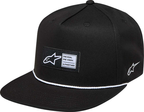 ALPINESTARS Label Snapback Hat - Black - One Size 1236-81438-10-OS