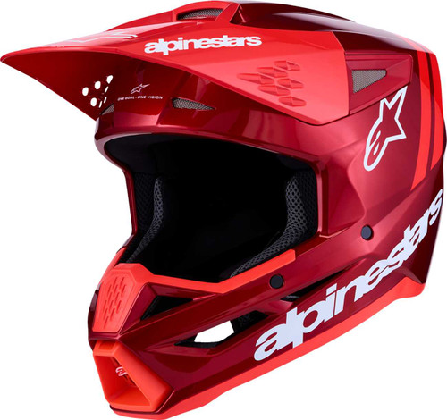 ALPINESTARS SM3 Helmet - Radium - Red/Red Fluo/White - Large 8300826-3216-L