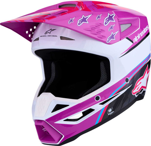 ALPINESTARS SM3 Helmet - Falcon - Purple/White/Black/Pink Fluo - XS 8300927-3222-XS
