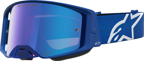 ALPINESTARS GOGGLES Supertech Goggle - Vesta - Blithe BL/White - Blue Mirror Lens 5100727-7353