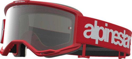 ALPINESTARS GOGGLES Vision 5 Goggle - Hone - Red/White - Silver Mirror Lens 5101827-3237