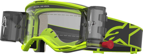 ALPINESTARS GOGGLES Vision 5 Goggle - Rora - Roll-Off - Fluo Yellow/Black - Clear Lens 5103427-5012