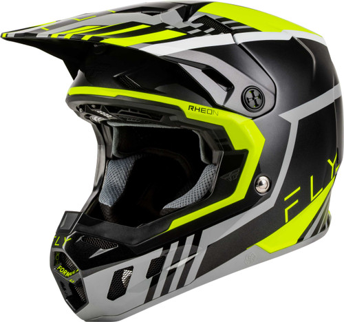 FLY RACING Formula Cc Strike Helmet Grey/Black/Hi-Vis Md 73-4364M