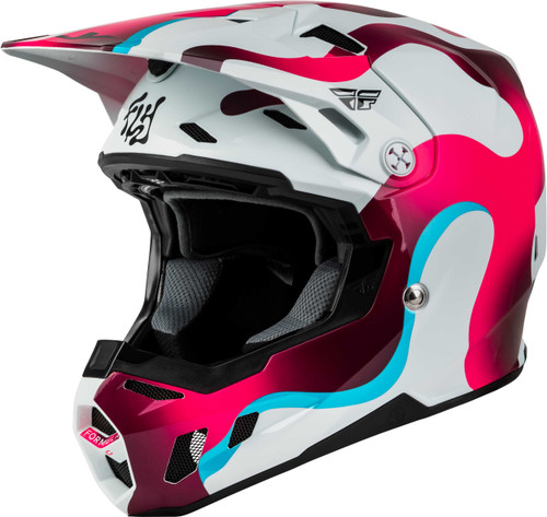 FLY RACING Formula Cc Vibe Helmet White/Pink/Blue Xs 73-4366XS