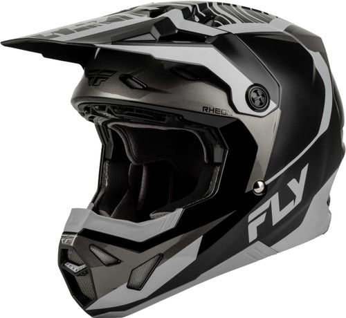 FLY RACING Youth Formula CP Charge Helmet Black/Grey/Light Grey Yl 73-0060YL