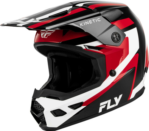 FLY RACING Kinetic SYNC Helmet Black/Red/White Md 73-2002M