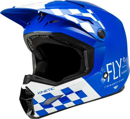 FLY RACING Kinetic Lite Rival Helmet Gloss Blue/White Lg 73-3475L