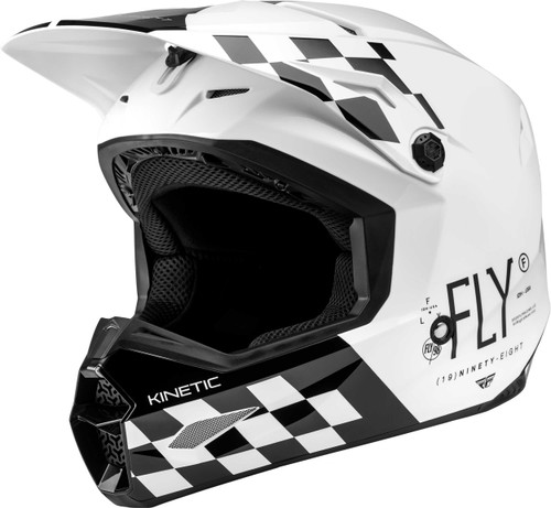 FLY RACING Kinetic Lite Rival Helmet Gloss White/Black Sm 73-3474S