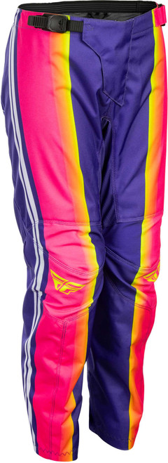FLY RACING Youth F-16 Raze Pants Purple/Pink/Yellow Sz 18 380-23418