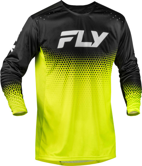 FLY RACING Rayce Sonar Bicycle Jersey Hi-Vis/Black/White Md 380-054M