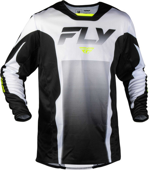 FLY RACING Kinetic Fade Jersey White/Black/Hi-Vis Sm 380-520S
