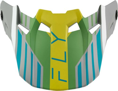 FLY RACING Formula Cc Strike Visor Matte Grey/Green/Teal Xl/2X 73-4365VX