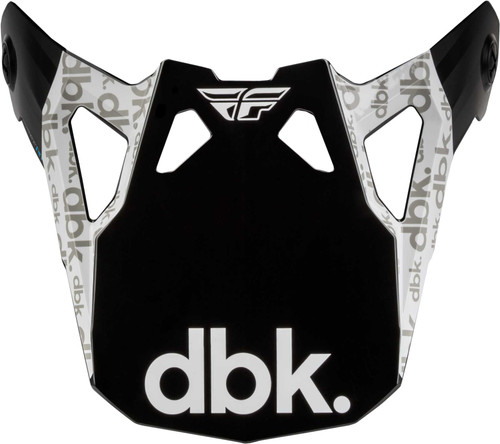 FLY RACING Formula CP DBK Visor Black/White/Grey Xl-2X 73-0064VX
